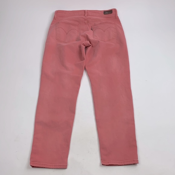 Levi’s High Rise Demi Curve Tapered Skinny Jeans Size 29 Pink Mauve Stretch - Picture 2 of 14
